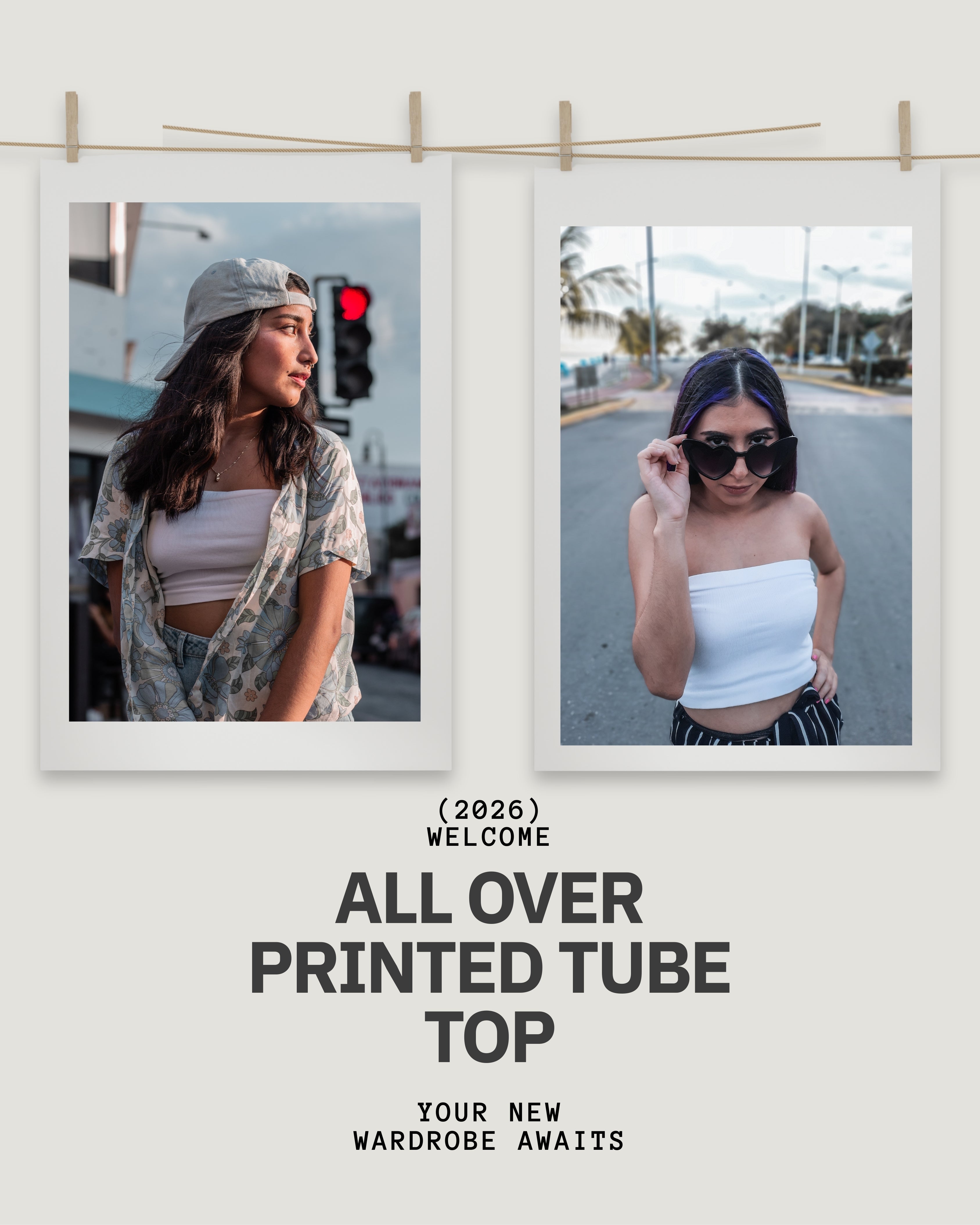 SOLID AND AOP TUBE TOP