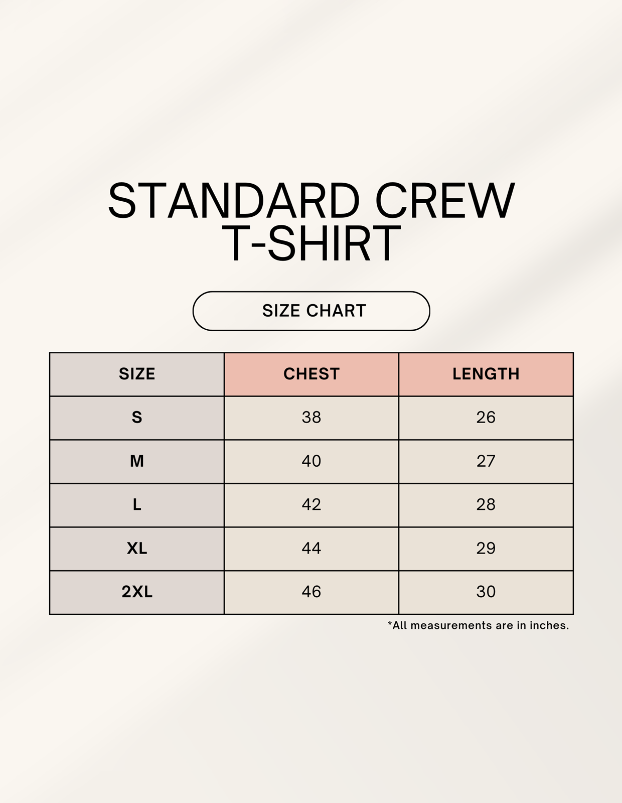 Unisex Standard Crew Tee – Regular Fit Everyday T-Shirt 100% Cotton 180 GSM|