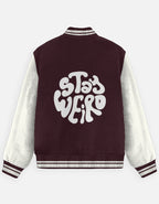 Unisex Stay Weird Varsity Jacket – Premium Cotton 300 GSM|