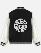 Unisex Stay Weird Varsity Jacket – Premium Cotton 300 GSM|