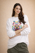 🐺 PRISM WOLF — Power in Every Shade | Oversized Unisex Sweatshirt (400 GSM)