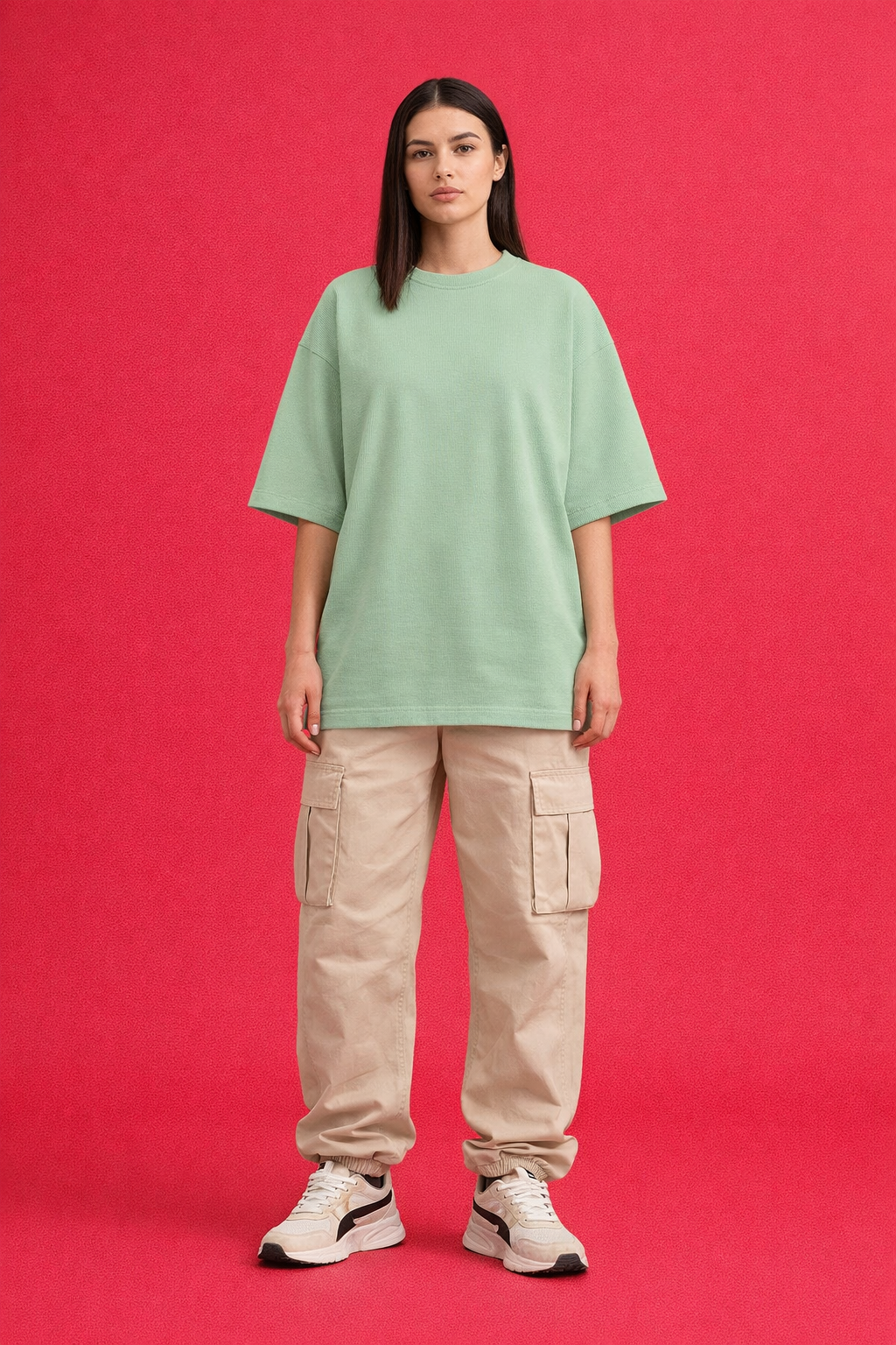 Unisex Terry Oversized Tee — 90/10 cotton-poly blend 260 GSM|