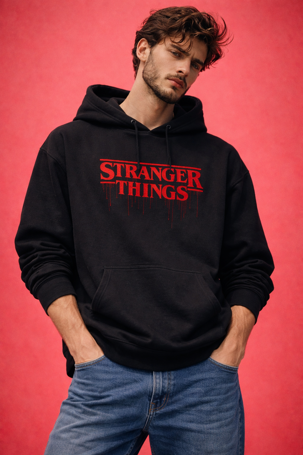 Stranger Things “Upside Heat” Hoodie – Heavyweight Fleece 300 GSM|