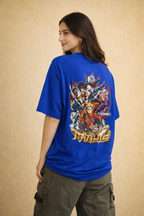 Unisex Oversized Naruto Legends Tee – Anime Squad Back Print Streetwear 240 GSM|