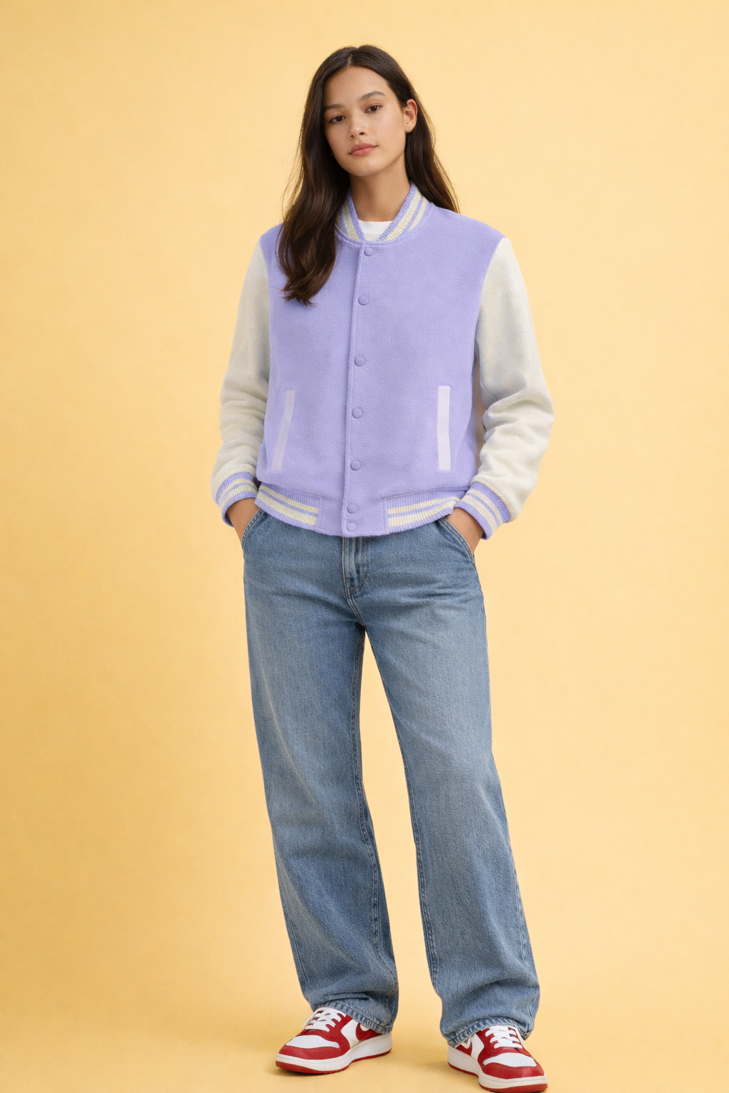 Unisex Classic Varsity Jacket— Derby Ribbed Fit | Timeless College Style 300 GSM|