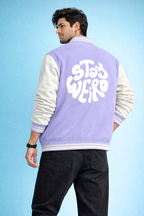 Unisex Stay Weird Varsity Jacket – Premium Cotton 300 GSM|