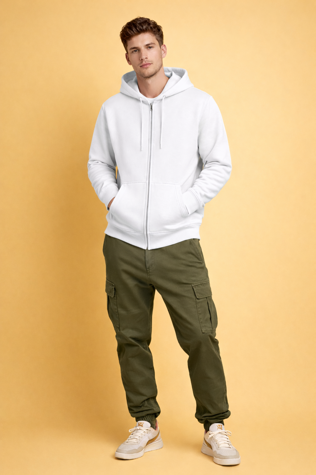 Unisex Premium Zip Hoodie – Unisex Regular Fit, Warm, Heavyweight & Minimal 400 GSM|