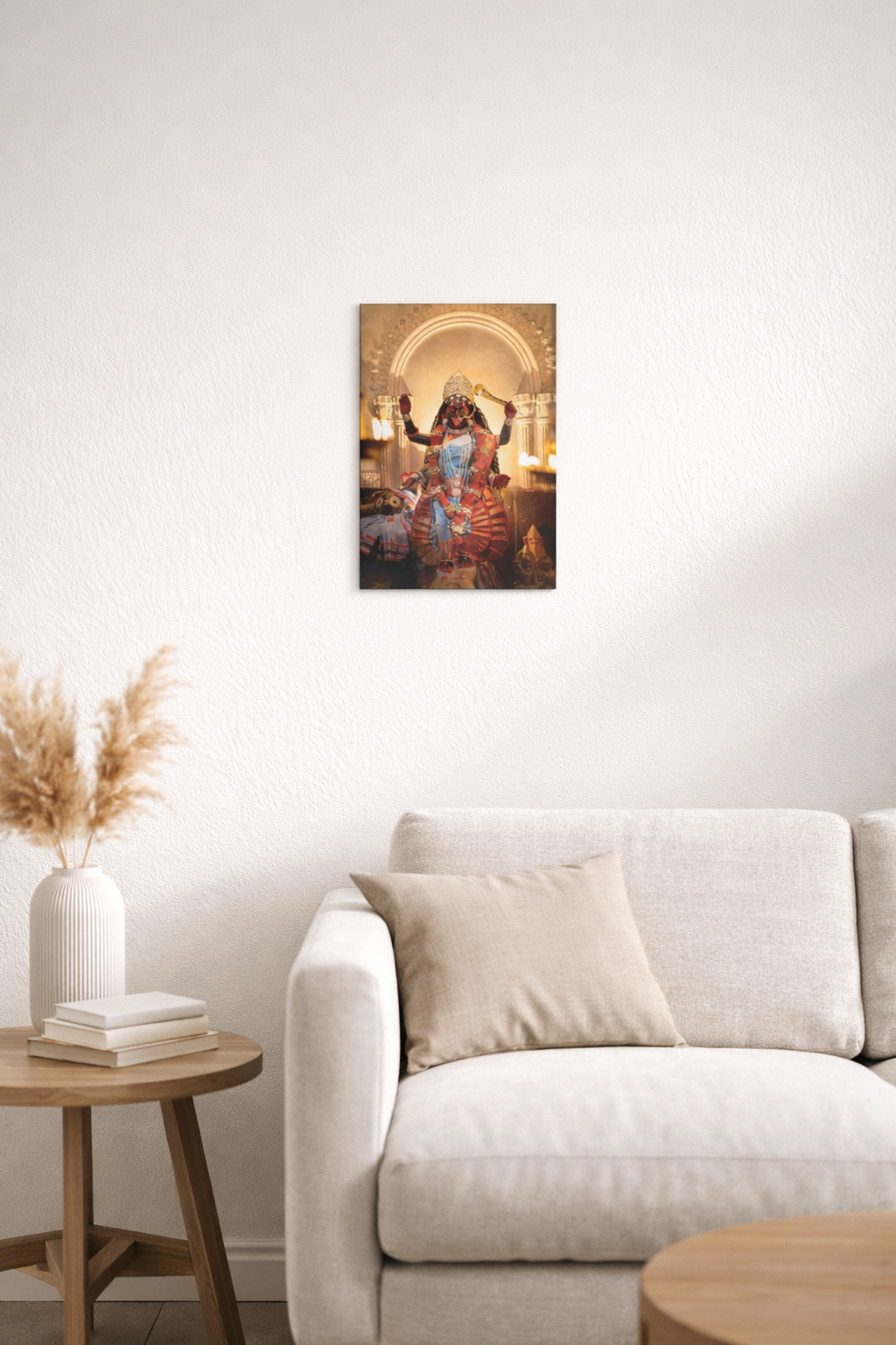 "SHYAM SUNDARI MAA"Divine Elegance Aluminium Wall Magnet Frame – Waterproof Premium Metal Art