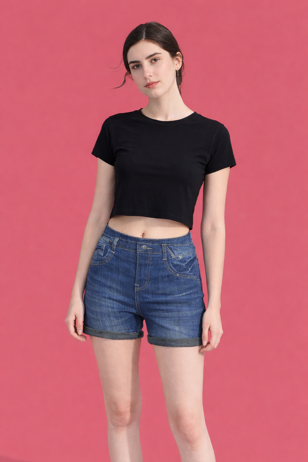 Edge Crop Top – Super Combed Cotton | Cropped Half Sleeve Streetwear Fit 180 GSM|