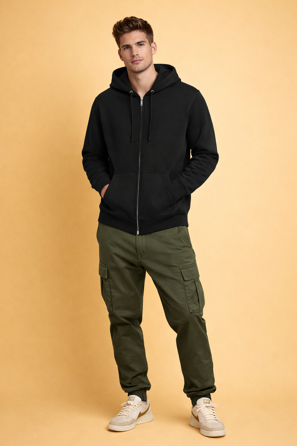 Unisex Premium Zip Hoodie – Unisex Regular Fit, Warm, Heavyweight & Minimal 400 GSM|